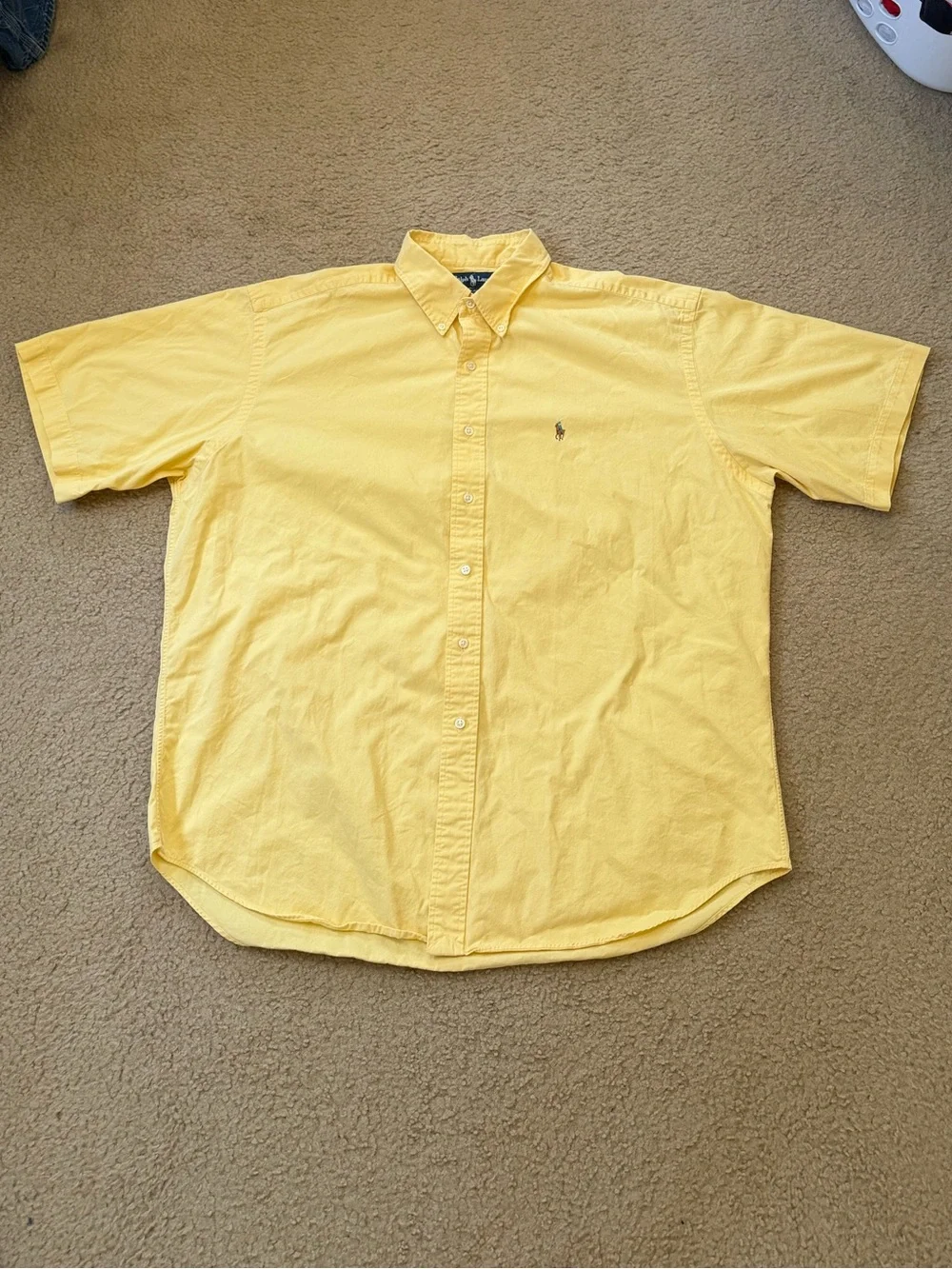 Polo by Ralph Lauren Yellow Short-Sleeve Button-Down Shirt